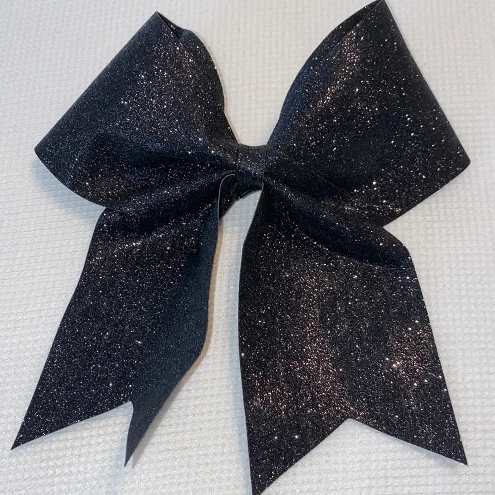 Cheerleader black sparking bow bundle with 2